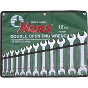 HANS 16512M - Set of open end wrenches, open-end wrench(es), number of tools: 12pcs