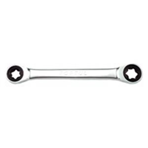 TOPTUL AOAC1012 - Wrench box-end / ratchet, double-ended, open-end, profile: E-TORX, special size: E10xE12, length: 144 mm