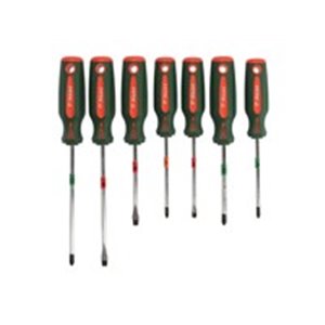 HANS 06400-7MG - Set of screwdrivers, Phillips PH / Pozidriv PZ / slotted, number of tools: 7pcs, size: PH1x100,PH2x100,PH2x150,