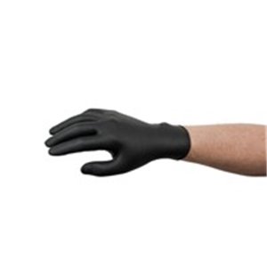 ANSELL 93-852-L - Protective gloves, 100 pcs, disposable, MICROFLEX, gloves, nitrile / powder-free, colour: black, size: 9/L, an
