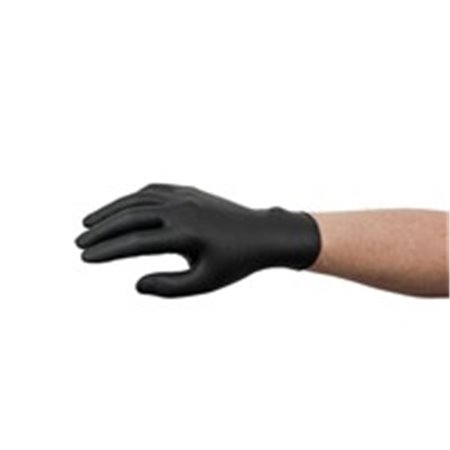 ANSELL 93-852-L - Skyddshandskar, 100 st, engångshandskar, MICROFLEX, handskar, nitril / puderfria, färg: svart, storlek: 9/L, e