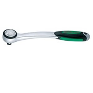 TOPTUL CHJM1625 - Ratchet handle, 1/2 inch (12,5 mm), number of teeth: 72, length: 250 mm, type: bent, reversible, for bits, for