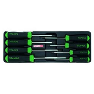 8PCS - Star Tamperproof Screwdriver SetPLASTIC TRAY:All TOPTUL high quality drawer tool sets are currently designed with 2 inter
