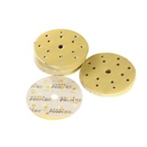 PROFIRS 0RS801-P150 - Sandpaper, disc, P150, diameter: 150mm, colour: brown, for manual polishing, 100pcs, number of holes: 15
