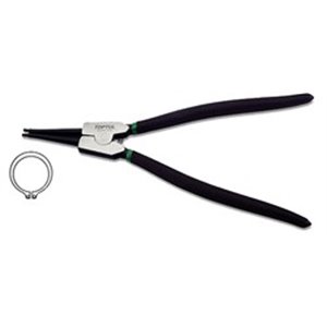 TOPTUL DCAB1212 - Pliers for Seger retaining rings, external, straight, jaw spacing: 140-85 mm, long nose