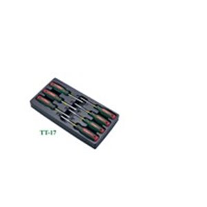 HANS TT-17 - Insert tray with tools for trolley, TORX screwdriver(s), 7pcs, insert tray size: 190x380mm,