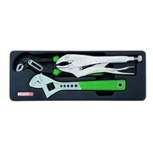 3PCS - Adjustable Wrench & Pliers SetPLASTIC TRAY:All TOPTUL high quality drawer tool sets are currently designed with 2 interch
