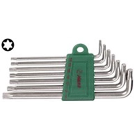 HANS 16744-7T - Set of key wrenches, TORX key wrench(es), TORX, number of tools: 7pcs, size: T10,T15,T20,T25,T27,T30,T40 T10, T1