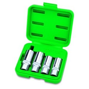 TOPTUL GAAI0401 - Sockets set 4pcs, metric size: 10, 12, 6, 8; ; for damaged / machined screws and nuts