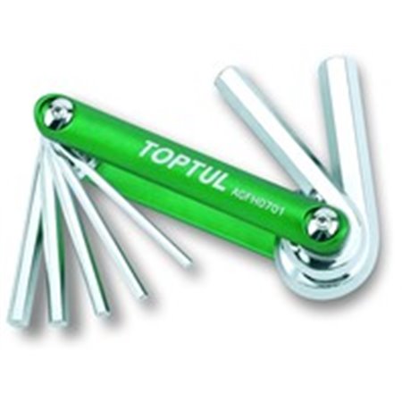 TOPTUL AGFH0701 - Set of key wrenches 8 pcs, profile: HEX, hEX size: 1 10 2.5 3 4 5 6 8 mm