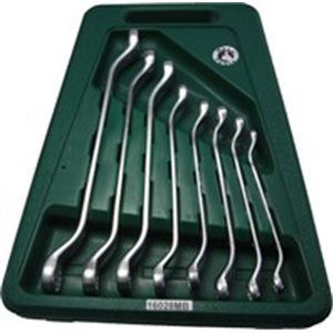 HANS 16028MB - Set of ring wrenches, bent ring wrench(es), number of tools: 8pcs