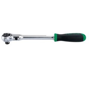 TOPTUL CJLN1224 - Ratchet handle, 3/8 inch (10 mm), number of teeth: 72, length: 240 mm, type: reversible, swivel head, for bits