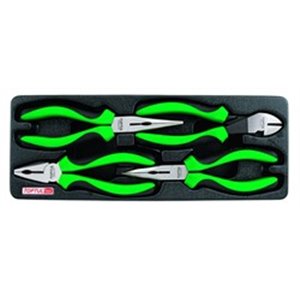 4PCS - Pliers Assortment SetPLASTIC TRAY:All TOPTUL high quality drawer tool sets are currently designed with 2 interchangeable 