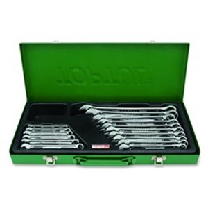 TOPTUL GAAD1603 - Set of combination wrenches 16 pcs, 6; 7; 8; 9; 10; 11; 12; 13; 14; 15; 16; 17; 18; 19; 22; 24, packaging: met