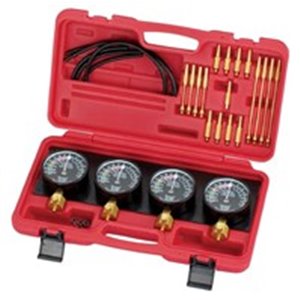 PROFITOOL 0XAT1058 - Carburettor synchronizer adapters, 4 gauges; adapters; negative pressure up to 1 b