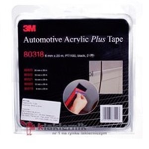 3M 3M80318P - Double-sided adhesive tape, material: acrylic, colour: red, dimensions: 6mm/20m, quantity per packaging: 2pcs