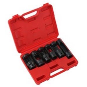 PROFITOOL 0XAT1033 - Kit of specialized sockets for injectors, in Diesel engines; sizes: 90x21mm/80x22mm/110x22mm/80x27mm/80x28m