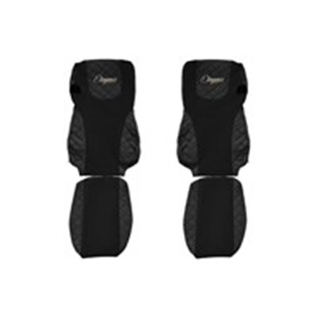 F-CORE FX07 BLACK Seat covers ELEGANCE Q (black, material eco leather quilted / vel