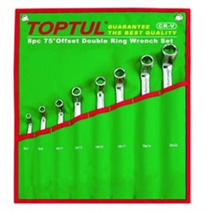 TOPTUL GAAA0810 - Set of ring wrenches 8 pcs, 6; 7; 8; 9; 10; 11; 12; 13; 14; 15; 16; 17; 18; 19; 20; 21; 22