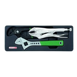 GBAT03013PCS - Adjustable Wrench & Pliers Set DAAQ1A10Curved Jaw Locking Pliers with Wire Cutters - 10" (L) DDAA1210Groove-Joint