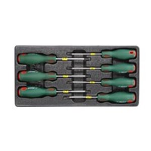 HANS - A set of torx screwdrivers, 7 pcs T (10,15,20,25,27,30,40) in a trolley cut
