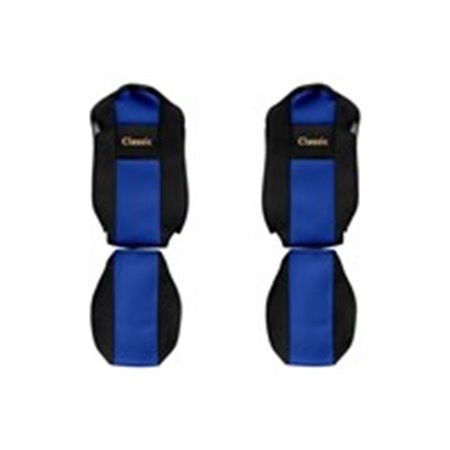 F-CORE PS31 BLÅ - Sätesöverdrag Classic (blått, material i velour, förarens säkerhetsbälte monterat i sätet passagerarbälte