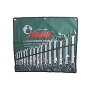 HANS 16616A - Set of combination wrenches, number of tools: 16pcs, 1 x 1 1/16 x 1 1/4 x 1 1/8 x 11/16 x 1/2 x 13/16 x 1/4 x 15/1