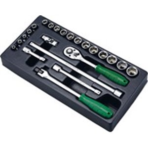 HANS TT-15F - Socket wrench set 3 / 8, plus pokrętki caps and accessories (23 pcs) in wytłoczce