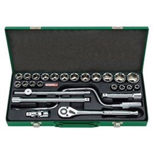 TOPTUL GCAD2601 - Set of tools, 6PT socket(s) / extension bar(s) / handle(s) / ratchet(s) / universal joint(s) 1/2\\\