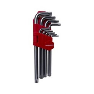 MAMMOOTH MMT A169 104 - Set of key wrenches 9 pcs, profile: TORX, socket TORX/E-TORX size: T10, T15, T20, T25, T27, T30, T40, T4