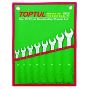 TOPTUL GAAA0804 - Set of combination wrenches 8 pcs, 10; 11; 12; 13; 14; 15; 17; 19