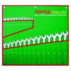 TOPTUL GAAA2604 - Set of combination wrenches 26 pcs, 6; 7; 8; 9; 10; 11; 12; 13; 14; 15; 16; 17; 18; 19; 20; 21; 22; 23; 24; 25