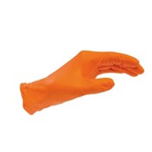 PROFITOOL 0XREK019/XL - 50 pcs., Protective gloves, nitrile, colour: orange, size: 10/XL, intended use: work in car garages; wor