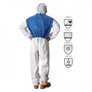 ANSELL 0RS1006-XXL - Painter’s overalls ALPHATEC, size: XXL, colour: blue/white