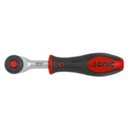 SONIC 7121101 - Ratchet handle, 1/4 inch (6,3 mm), number of teeth: 52, length: 165 mm, profile: square, type: rotatable handle 