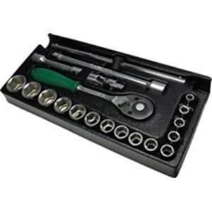HANS TT-16 - Socket wrench set 1 / 2, cap, pokrętki and accessories (23 pcs) in wytłoczce