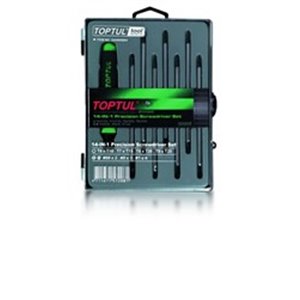TOPTUL GAAW0804 - Set of screwdrivers 7 pcs, profile: Phillips PH / TORX, philips size: PH0; PH00; PH1, socket TORX/E-TORX size: