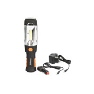 Utility charging light, source of light: 3W COB LED + 6 energy-efficient LEDs. The light has a practical folding swivel hook for