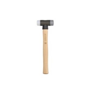SONIC 4822102 - Hammer soft face, head double-ended / plastic / soft-hard, stem: wooden, weight 275g, length: 300 mm
