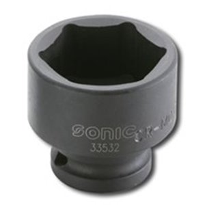 SONIC 33536SON - Socket impact Hexagonal 1/2”, metric size: 36mm, length 48mm