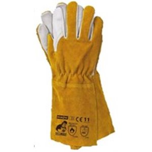 PROFITOOL 0XREK102/11/K - 12 pairs, Protective gloves, YELLOWBEE, leather, colour: yellow, 3132