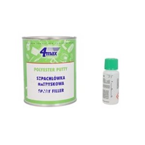 4MAX 1101-05-0004E - 4MAX Putty filler, spray with hardener, 1kg, intended use: galvanized metal, steel, colour: beige