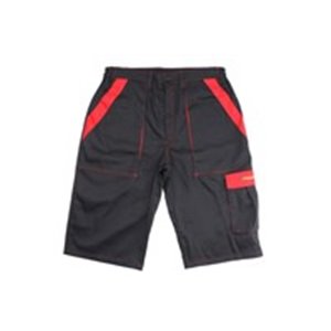 0XSK0011CC/XXL Spodnie robocze krótkie, czarno czerwone, suurus XXL. Wykonane z 