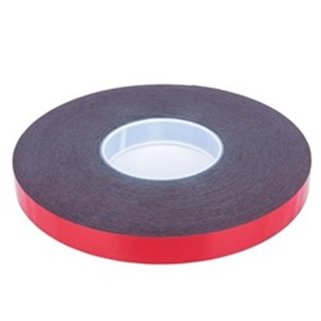 PROFIRS 0RS-20-12MM - Dubbelhäftande tejp, material: akryl, färg: röd, mått: 12mm/20m, antal per förpackning: