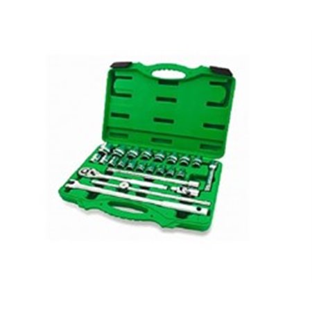 TOPTUL GCAI2411 - Set of tools, 6PT socket(s) / extension bar(s) / handle(s) / ratchet(s) / universal joint(s) 1/2\\\