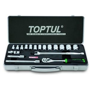 TOPTUL GCAD1805 - Set of tools, mixed 18 pcs, profile: 6-point, socket / drive: 3/8\\\