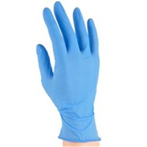 PROFITOOL 0XREK023/L - Protective gloves, 200 pcs, disposable, gloves, nitrile, colour: blue, size: 9/L,