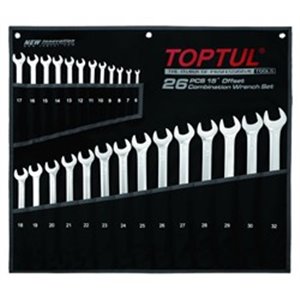 TOPTUL GPAA2602 - Set of combination wrenches 26 pcs, 6; 7; 8; 9; 10; 11; 12; 13; 14; 15; 16; 17; 18; 19; 20; 21; 22; 23; 24; 25