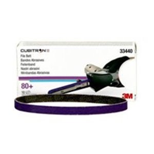 3M 3M33440 - Sandpaper Cubitron II, band, P80, 10mm x 330mm, colour: purple, 10pcs