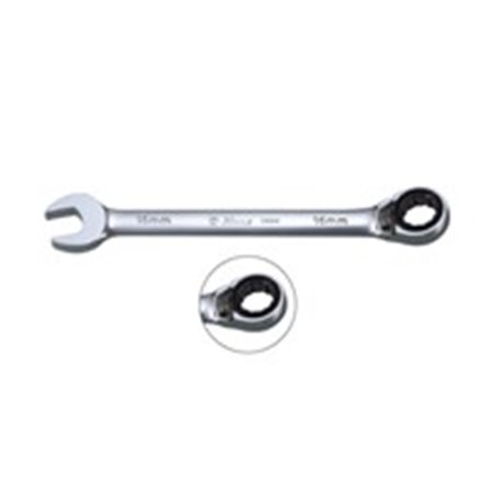 HANS 1166M/11 - Wrench combination / ratchet, reversible, metric size: 11 mm, length: 164 mm